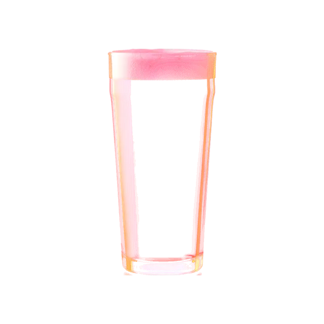 Diesel cocktail: deep blackcurrant purple-red beer in a tall straight pint glass, with a thin pink foam head